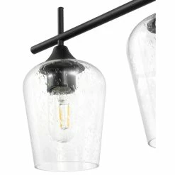 GETLEDEL 4-Light Dimmable Vanity Light With Seeded Glass Shades, Matte Black -home bar shop 6f71e24302cd07c4 7544 w800 h800 b1 p0
