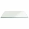 Fab Glass And Mirror Rectangle Glass:24x48 Inch 1/2 Thick Beveled Tempered Radius Corners