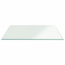 Fab Glass And Mirror Rectangle Glass:24x48 Inch 1/2 Thick Beveled Tempered Radius Corners