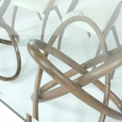 Vig Furniture Inc. Modrest Mason Modern Glass And Walnut Dining Table -home bar shop 7121fd630bed7f39 0000 w800 h800 b0 p0