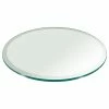 Fab Glass And Mirror Round 0.5" Thick Beveled Edge Tempered Glass Table Top, 28"