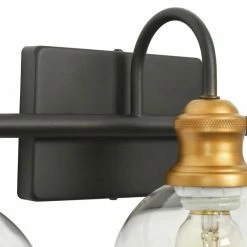 LNC Lighting LNC 5-Lights Farmhouse Matte Black Clear Glass Bell Vanity Light For Bathroom -home bar shop 71e1cd890332b431 5593 w800 h800 b0 p0
