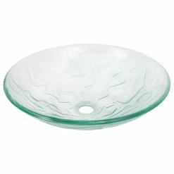 Eden Bath - Vessel Sinks Clear Embossed Waves Glass Vessel Sink -home bar shop 748101380e5eaccc 5941 w800 h800 b1 p0