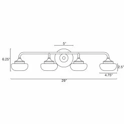 Kira Home Soleil 29" LED Bathroom Light, Etched Glass Shades, 3000K Soft White -home bar shop 7511a4aa036a56dd 8444 w800 h800 b1 p0