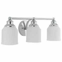 JONATHAN Y Lydia Iron/Frosted Glass Farmhouse Cottage LED Vanity, 3-Light -home bar shop 77119ac50f6146b2 8309 w800 h800 b1 p0