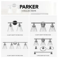 Globe Electric Parker 3-Light Chrome Vanity Light With Clear Glass Shades 9 Globe Electric Parker 3-Light Chrome Vanity Light With Clear Glass Shades -home bar shop 78b1f7db0cf05e9f 0581 w800 h800 b1 p0