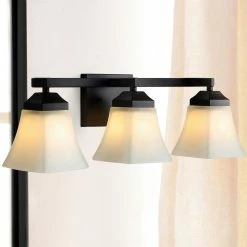 JONATHAN Y Staunton 1-Light Iron/Glass Modern LED Vanity Light, Oil Rubbed Bronze, 3-Light -home bar shop 78e1611703c9c63b 0295 w800 h800 b0 p0