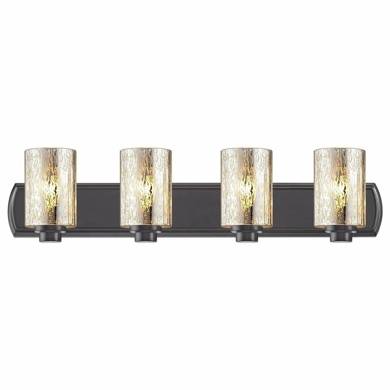 Destination Lighting Industrial Mercury Glass 4-Light Bath Wall Light In Bronze 3 Destination Lighting Industrial Mercury Glass 4-Light Bath Wall Light In Bronze - Image 3