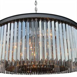 Lightupmyhome D'Angelo 12-Light Round Glass Crystal Chandelier, 3 Rows, Smoked G -home bar shop 7ae1ff7102e7f848 8591 w800 h800 b1 p0