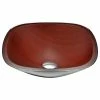 ANZZI Cansa Series Deco-Glass Vessel Sink In Rich Timber