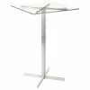 Lumisource Fuji Contemporary Bar Table, Clear Glass, Square