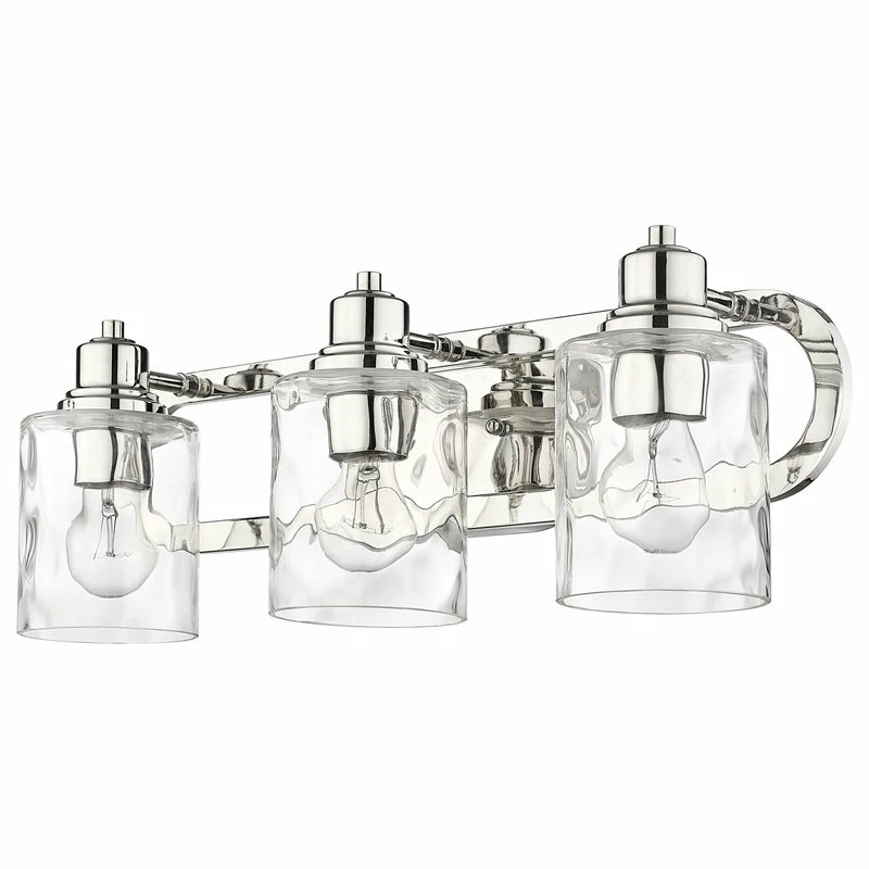 Acclaim Lighting Lumley Polished Nickel 3-Light Bath Vanity With Clear Optic Glass 3 Acclaim Lighting Lumley Polished Nickel 3-Light Bath Vanity With Clear Optic Glass - Image 3