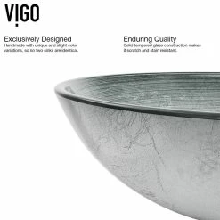VIGO Glass Vessel Bathroom Sink, Simply Silver -home bar shop 7cc17bf10e9ed88c 9078 w800 h800 b1 p0
