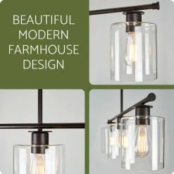 Kira Home Sloane 31" Farmhouse Island Light, Glass Cylinder Shades, Adjustable 10 Kira Home Sloane 31" Farmhouse Island Light, Glass Cylinder Shades, Adjustable -home bar shop 7da1d6a7018c5983 8685 w800 h800 b0 p0