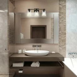 Kira Home Asher 23" Farmhouse / Bathroom Light, Funnel Glass Shades, Smoked -home bar shop 7e113b8d00c3dd45 8430 w800 h800 b0 p0