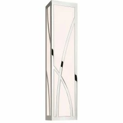 SONNEMAN – A Way Of Light Haiku LED Vanity Light With White Glass, Polished Nickel, 24"