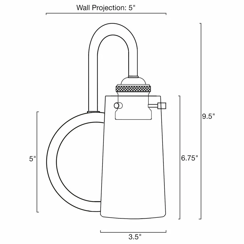 Kira Home Rayne 9.5" 1-Light Wall Sconce/Bathroom Light, Seeded Glass + Black 5 Kira Home Rayne 9.5" 1-Light Wall Sconce/Bathroom Light, Seeded Glass + Black - Image 5