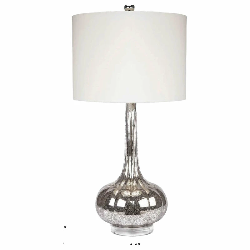 Abbyson Living Mercury Antiqued Glass Table Lamps, Set Of 2, Silver 5 Abbyson Living Mercury Antiqued Glass Table Lamps, Set Of 2, Silver - Image 5