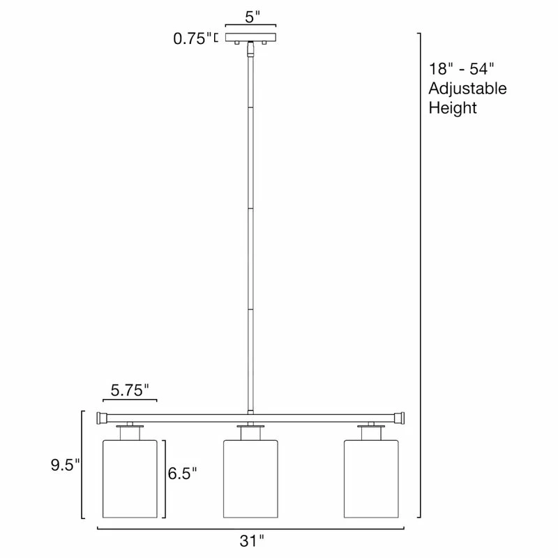 Kira Home Sloane 31" Farmhouse Island Light, Glass Cylinder Shades, Adjustable 7 Kira Home Sloane 31" Farmhouse Island Light, Glass Cylinder Shades, Adjustable - Image 7