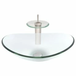 Novatto Chiaro Glass Vessel Sink Set