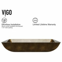 VIGO Rectangular Copper Glass Vessel Bathroom Sink -home bar shop 80e18a460e9ed942 6864 w800 h800 b1 p0