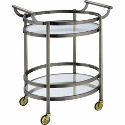 Acme Furniture Lakelyn Serving Cart - Brushed Bronze, Clear Glass -home bar shop 8141161f0157e803 0412 w800 h800 b1 p0