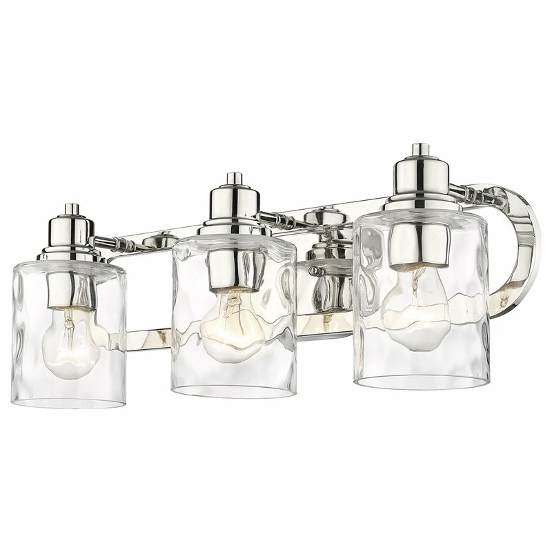 Acclaim Lighting Lumley Polished Nickel 3-Light Bath Vanity With Clear Optic Glass 4 Acclaim Lighting Lumley Polished Nickel 3-Light Bath Vanity With Clear Optic Glass - Image 4
