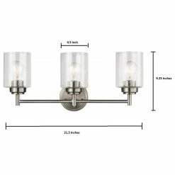 A Touch Of Design 3-Bulb Vanity Light Bright Satin Nickel And Textured Glass Sconce Shades -home bar shop 815180e10e289518 9090 w800 h800 b1 p0