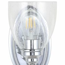 JONATHAN Y Marais Metal/Glass LED Vanity Light, Chrome, Width: 5.50" -home bar shop 8151cd8c0390fe43 8465 w800 h800 b1 p0