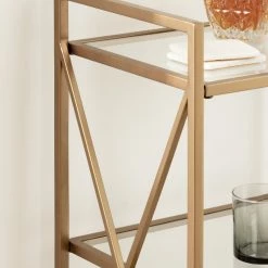 Uniek Blex Glass And Metal Bar Cart, Gold, 16"x13"x32" 14 Uniek Blex Glass And Metal Bar Cart, Gold, 16"x13"x32" -home bar shop 8191b2b502a36e70 5598 w800 h800 b0 p0