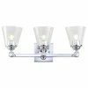 JONATHAN Y Marion Hurricane Metal, Glass Vanity Light, Chrome, 3-Light