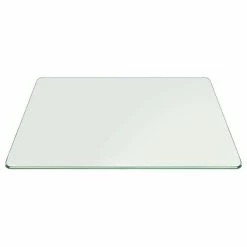 Fab Glass And Mirror 15 Inch Square Tempered Glass 3/8 Thick Pencil Polish Touch Corners