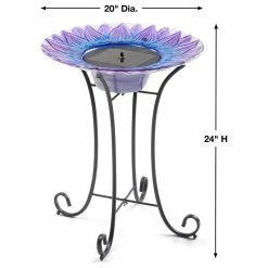 Smart Living Home & Garden Bell Flower Glass Solar Birdbath 5 Smart Living Home & Garden Bell Flower Glass Solar Birdbath -home bar shop 83f199a2010c40ff 3257 w800 h800 b1 p0