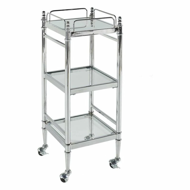Linon Home Decor Products Linon Summit Metal And Glass Cart In Chrome 1 Linon Home Decor Products Linon Summit Metal And Glass Cart In Chrome