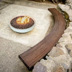 Pottery Works LLC 48" Fire Pit Bowl, Charcoal, Exotic Black Fire Glass Filling, Propane Gas -home bar shop 8481829c0bd37bff 8394 w800 h800 b0 p0