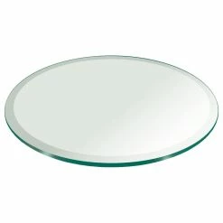 Fab Glass And Mirror Glass Table Top: 56 Inch Round 3/8 Inch Thick Beveled Polish Tempered
