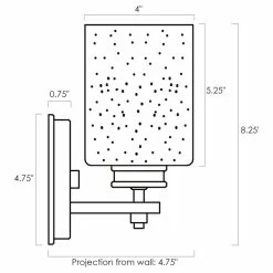 Kira Home Phoebe 8" Farmhouse Wall Sconce/ Light, Frosted Seeded Glass Shade -home bar shop 85e170800c830365 8685 w800 h800 b1 p0