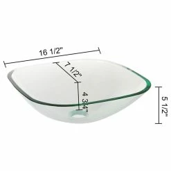 Aquaterior 2 Pcs Square Tempered Glass Above Counter Vessel Bowl Vanity Sink 8 Aquaterior 2 Pcs Square Tempered Glass Above Counter Vessel Bowl Vanity Sink -home bar shop 85f1db710d3af0ab 9391 w800 h800 b1 p0