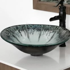 Novatto Credere Artsy Glass Vessel Bath Sink -home bar shop 860175760fa3471b 8127 w800 h800 b0 p0