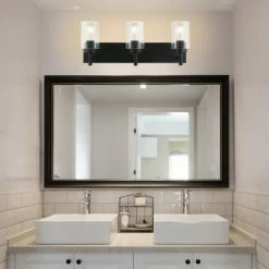 Lcaoful 3-Light Bathroom Vanity Light With Bubble Glass Shade -home bar shop 8631daf401e6371e 9952 w800 h800 b0 p0