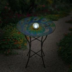 Versanora Solar Bird Bath Lights Outdoor Glass Peacock -home bar shop 87c136380111f031 3876 w800 h800 b0 p0