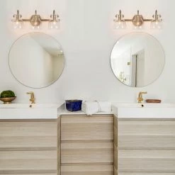 LNC Lighting LNC 21" Modern 3-Light Gold Bathroom Vanity Light With Glass 16 LNC Lighting LNC 21" Modern 3-Light Gold Bathroom Vanity Light With Glass -home bar shop 87d1116c026a75d6 8026 w800 h800 b0 p0