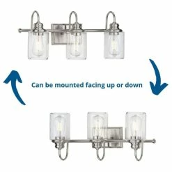 Progress Lighting Aiken Collection Three-Light Clear Glass Brushed Nickel Bath Vanity Wall Light -home bar shop 88019f750fb29883 2491 w800 h800 b1 p0