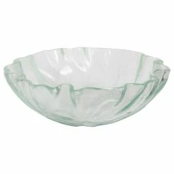 Eden Bath - Vessel Sinks Eden Bath EB_GS11 Bathroom Clear Freeform Wave Tempered Glass Vessel Sink