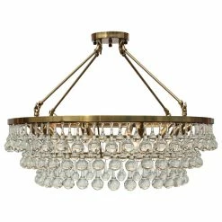 Lightupmyhome Celeste 32" Glass Drop Chandelier, Brass, Hanging Or Flush Mount -home bar shop 894152120e3994c1 5021 w800 h800 b1 p0