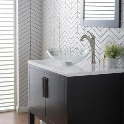 Kraus USA, Inc. Glass Vessel Sink, Arlo Bathroom Faucet, Drain, Ring, Spot Free Stainless Steel -home bar shop 8a31953903518c6f 9016 w800 h800 b0 p0