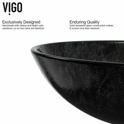 VIGO Gray Onyx Round Glass Vessel Bathroom Sink Set With Dior Vessel Faucet 27 VIGO Gray Onyx Round Glass Vessel Bathroom Sink Set With Dior Vessel Faucet -home bar shop 8b71632e0e9ed948 2715 w800 h800 b1 p0