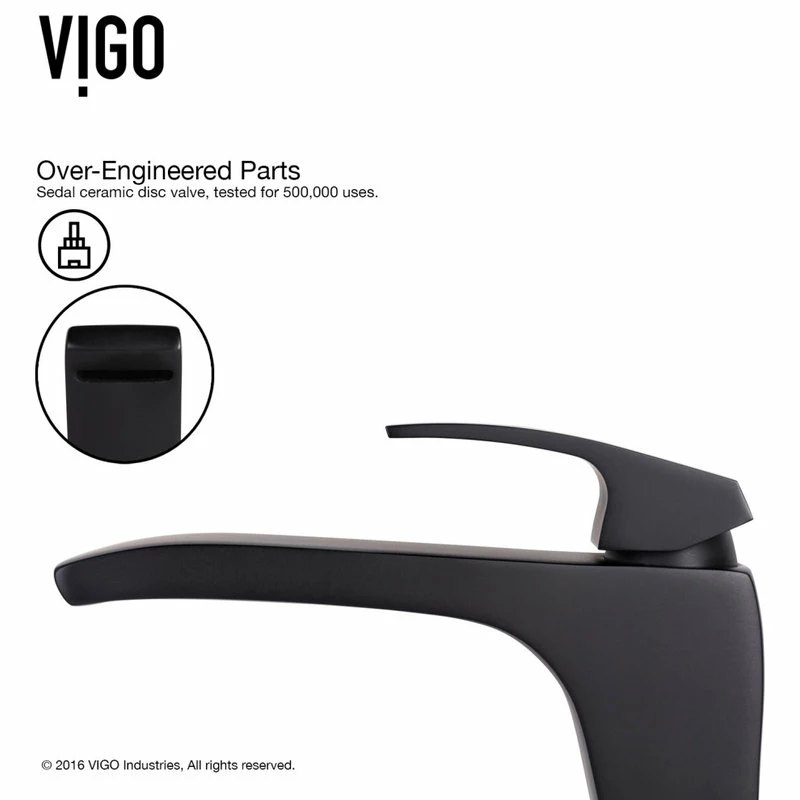 VIGO Simply Silver Glass Vessel Sink And Blackstonian Faucet Set, Matte Black 15 VIGO Simply Silver Glass Vessel Sink And Blackstonian Faucet Set, Matte Black - Image 15