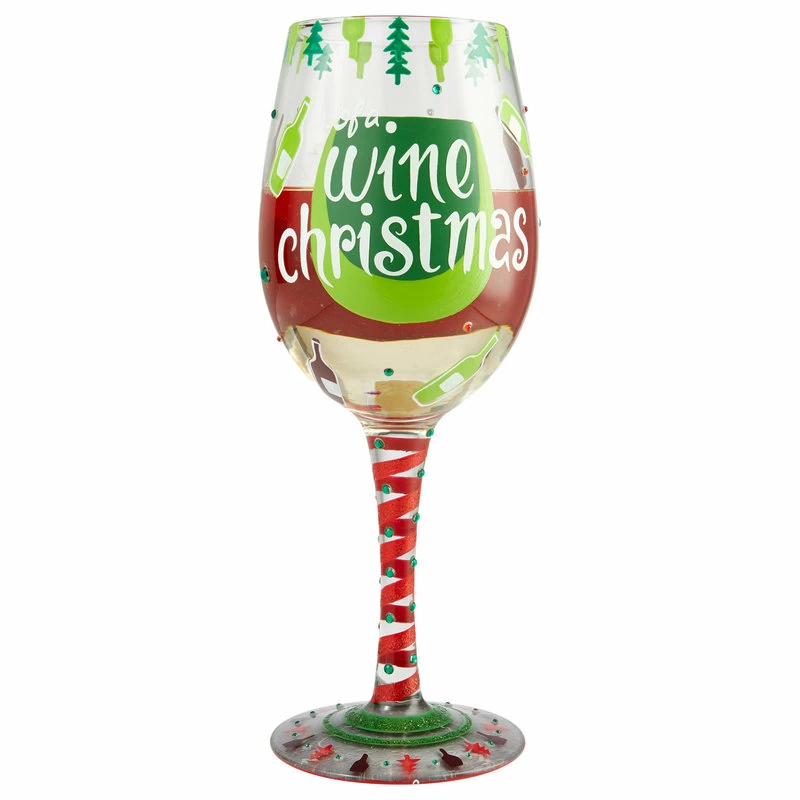 American Glassware "Dreaming Of Wine Christmas" Wine Glass By Lolita 2 American Glassware "Dreaming Of Wine Christmas" Wine Glass By Lolita - Image 2