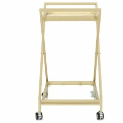 GDFStudio GDF Studio Easter Indoor Industrial Iron And Glass Bar Cart, Gold -home bar shop 8e41ecf7037d8986 1894 w800 h800 b1 p0